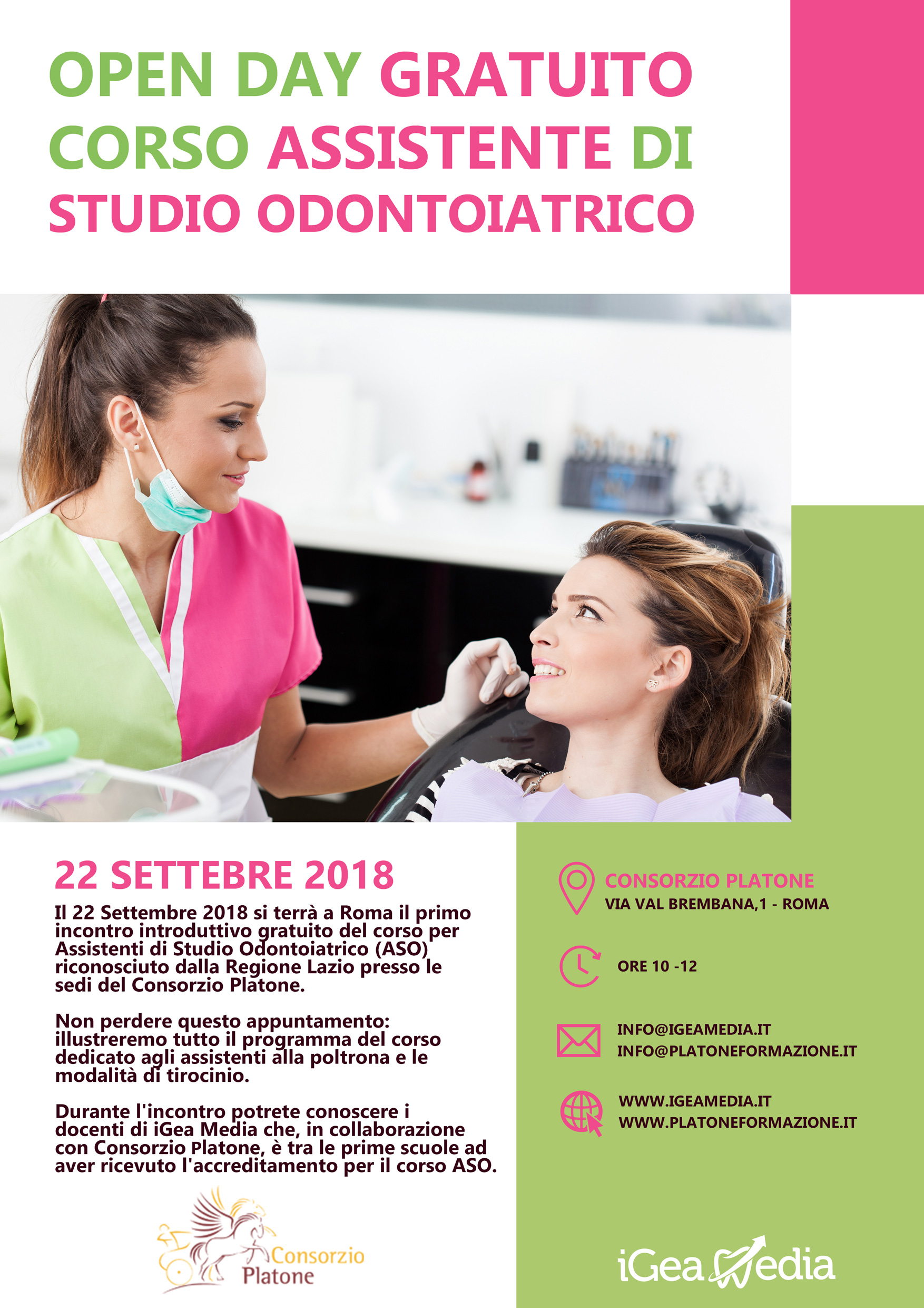 Locandina incontro gratuito corso ASO riconosciuto regione